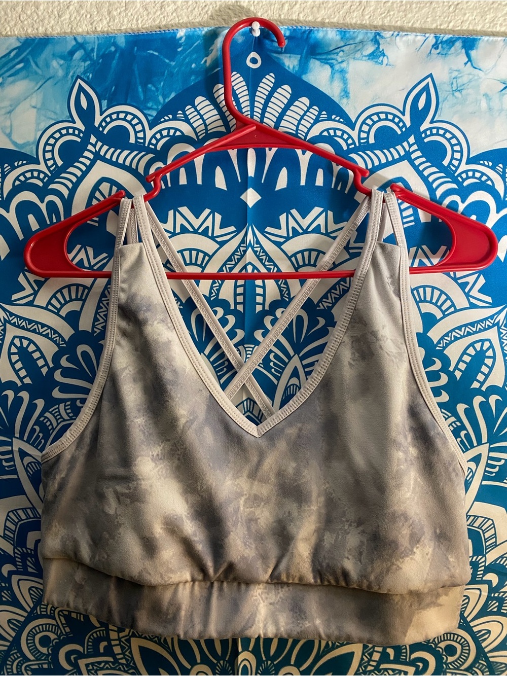 Avia Gray Tie-Dye Sports Bralette